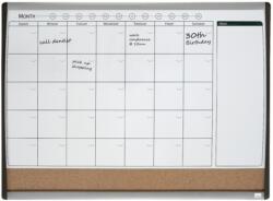 Nobo Organizator NOBO Combo, lunar, magnetic si pluta, 58.5x43 cm + marker, burete si magneti, negru (NB-1903813) - vexio