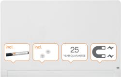 Nobo Tabla NOBO Impression Pro Widescreen 57", sticla, 126x71cm, magnetica, colturi rotunjite+accesorii, alb (NB-1905192)