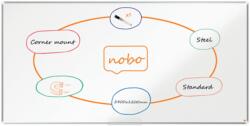 Nobo Tabla NOBO Premium Plus, otel lacuit, 240x120 cm, magnetica, include marker si tavita, alb (NB-1915163) - vexio