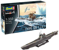 Revell German Submarine Type VII C/41 1: 350 makett tengeralattjáró (05154) (05154) - kvikki