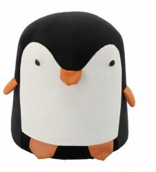 Chomik Taburet pentru copii, model pinguin, textil, lemn, negru si alb, max 50 kg, 28x34 cm, Chomik GartenVIP DiyLine (PHO8823)
