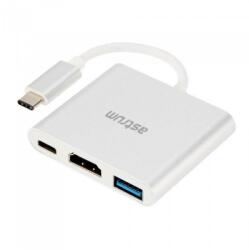 Astrum DA620 USB-C 3.1 - HDMI + USB-C + USB 3in1 adapter fehér