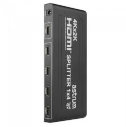 Astrum SP040 1.4V HDMI elosztó 1XHDMI in, 4XHDMI out port, ultra HD 1080, 3D támogatás