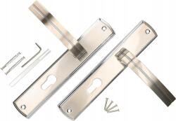 Kotarbau Mânere de ușă pentru încuietoare cu platou lung niklu-chrome 90 mm - Culoare niklu-chrome (L194)