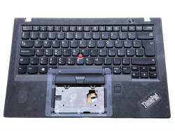 Lenovo ThinkPad X1 Carbon 5th Gen háttérvilágítással (backlit) trackpointtal (pointer) fekete burkolattal (topcase) magyar (HU) laptop/notebook billentyűzet gyári