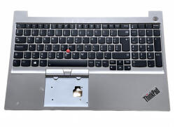 Lenovo ThinkPad E15 Gen 1 háttérvilágítással (backlit) trackpointtal (pointer) ezüst burkolattal (topcase) magyar (HU) laptop/notebook billentyűzet gyári