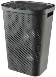 Curver Cos rufe, 2 manere, capac, plastic, antracit, 60 L, 44x35x60 cm, Infinity Recycled, Curver (2211414) - evelise