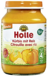 Holle Bio Sütőtök rizzsel üveges bébiétel, demeter 190g