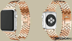 FeiFan Fém óraszíj Apple Watch órához 38/40/41 mm FeiFan Hexagon - Rose Gold (IWFH303)