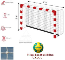 Anastasia Sport Set 2 plase porti handbal Anastasia Sport, 3x2 m, fir 3, 5 mm, cu plasa anti-shock (FPS508)