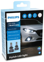 Philips Крушка, LED, фар за мъгла PHILIPS [~H8/H11/H16], 12/24V, 24W, 6000K, 1800lm, 2 бр