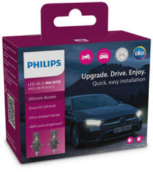 Philips Крушка, LED, фар PHILIPS H19/H4, 12V, 20W, 6000K, 1500/1000lm, 2 бр