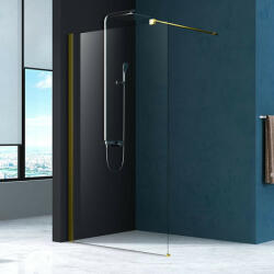 Fluminia Paravan de dus Walk In, Fluminia Foxy Gold, 90 cm, easy clean, profil auriu periat, W01SC01BG-90-V1 (W01SC01BG-90-V1)