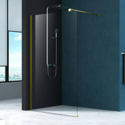 Fluminia Paravan de dus Walk In, Fluminia, Foxy Gold, 100 cm, easy clean, profil auriu periat, W01SC01BG-100-V1 (W01SC01BG-100-V1)