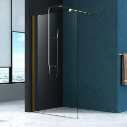 Fluminia Paravan de dus Walk In, Fluminia Foxy Gold, 80 cm, easy clean, profil auriu periat, W01SC01BG-80-V1 (W01SC01BG-80-V1)