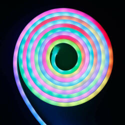 Delux LED szalag neon flex RGB szett távirányítóval tápegységgel 5m IP65, 12V DC 4, 8W/m 300lm/m 120LED/m SMD2835 - DEL1637 deLux (DEL1637)