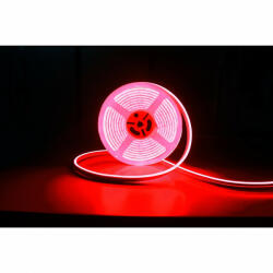 Delux LED szalag neon flex piros, 5m, IP65, 12V DC, 6W/fm, 300lm/m, 120LED/m, SMD2835 (DEL1642) (DEL1642)