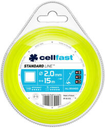 Cellfast STANDARD 2, 0 mm x 15 m Szögletes Damil Fűkaszákhoz