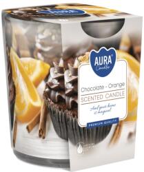 BISPOL Ароматна свещ в чаша Bispol Aura - Chocolate-Orange, 100 g (sn72s-54)