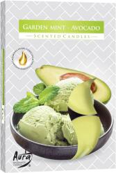 BISPOL Ароматни свещи Bispol Aura - Garden Mint-Avocado, 6 броя (p15-353)