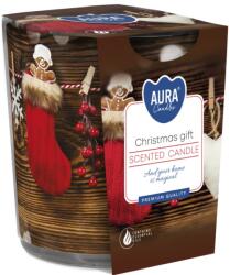 BISPOL Ароматна свещ в чаша Bispol Aura - Christmas Gift, 100 g (sn72s-07)