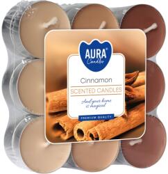BISPOL Ароматни чаени свещи Bispol Aura - Cinnamon, 18 броя (p15-18-65)