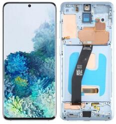 Samsung GH82-31433C Gyári Samsung Galaxy S20 5G OLED kijelző érintővel Kék kerettel előlap (GH82-31433C)