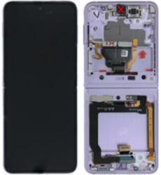 Samsung GH82-27244D Gyári Samsung Galaxy Z FLIP3 5G OLED kijelző érintővel Levendula kerettel előlap (GH82-27244D)