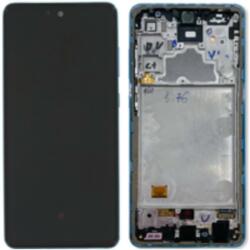 Samsung GH82-25849C Gyári Samsung Galaxy A72 OLED kijelző érintővel kék kerettel előlap (GH82-25849C)