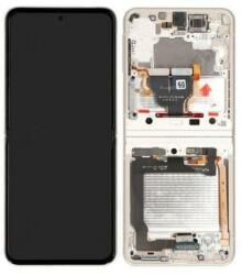 GH82-27244D Samsung Galaxy Z Flip3 5G sárga OEM LCD kijelző érintővel kerettel előlap (GH82-27244D)