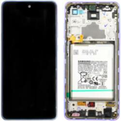 Samsung GH82-25849C Gyári Samsung Galaxy A72 OLED kijelző érintővel Ibolya kerettel előlap + akkumulátor (GH82-25849C)