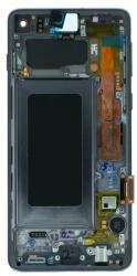 GH82-18835H Samsung Galaxy S10 fekete OEM OLED kijelző érintővel kerettel, előlap (GH82-18835H)