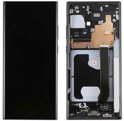 GH82-31454D Samsung Galaxy Note20 Ultra / Note20 Ultra 5G OLED kijelző érintővel fekete kerettel előlap (kis kijelzős, vastag kávás) (GH82-31454D)