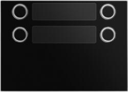 Urmet Rama neagra ALPHA cu 4 butoane (2x2) (UR1168/24)
