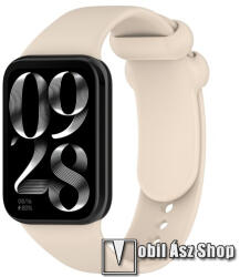  Xiaomi Smart Band 9 Pro, 8 Pro, Redmi Watch 4, Okosóra szíj, Szilikon, 128+100mm hosszú, Bézs