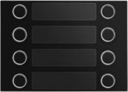 Urmet Panou negru ALPHA cu 8 butoane (4x2) (UR1168/28)