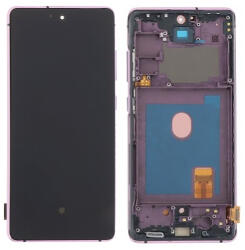 Samsung G780, G781 Galaxy S20 FE 4G és 5G előlap keret, lcd kijelző és érintőpanel, lila (Same size OLED)