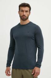 Fjallraven sportos hosszú ujjú Abisko Wool sötétkék, sima, F87194 - sötétkék M