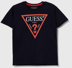 GUESS gyerek pamut póló sötétkék, nyomott mintás, L73I55 K8HM0 - sötétkék 147-157