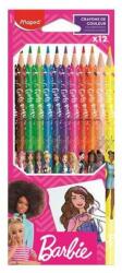 Maped Barbie háromszögletű színesceruza készlet - 12 darabos - MAPED (CW-862207) - lurkojatek