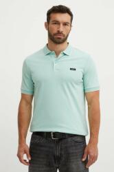 Calvin Klein poló fekete, férfi, sima, K10K112751 - zöld S - answear - 21 990 Ft