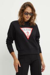 GUESS felső fekete, női, nyomott mintás, W2YQ16 KBA11 - fekete S