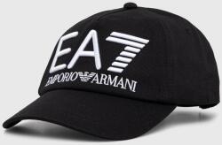 EA7 Emporio Armani pamut baseball sapka fekete, nyomott mintás, CC980.245091 - fekete M