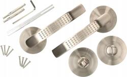 KOTARBAU Mâner de ușă cu blocare wc bară rotundă satinată 120 mm (ZSY0702)