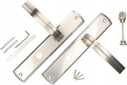 KOTARBAU Mâner ușă cu blocare WC lung 90 mm - Culoare nikl-chrom (L459)