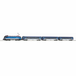 Piko induló készlet Railjet Taurus villanymozdony személykocsikkal, ágyazatos sínnel IC ČD VI - 57179 H0 1: 87 méretarány (PI57179)
