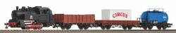 PIKO induló készlet BR 98 gőzmozdony teherkocsikkal, ágyazatos sínnel DB III - 57113 H0 1: 87 méretarány (PI57113)
