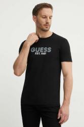 Guess t-shirt fekete, férfi, nyomott mintás, M4YI30 J1314 - fekete XL