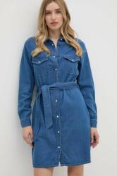 Pepe Jeans ruha REGULAR DENIM DRESS mini, egyenes, PL953581HT8 - kék S