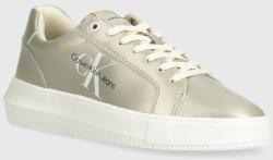 Calvin Klein sportcipő CHUNKY CUPSOLE LACEUP LTH ML MTL ezüst, YW0YW01517 - arany Női 41